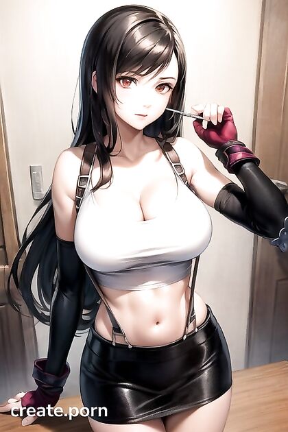 Tifa Lockhart from Final Fantasy Turned Trans in Seductive Hentai Images