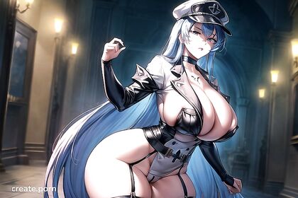 Huge-Assed Babe with Massive Breasts Takes On  Hentai Picture