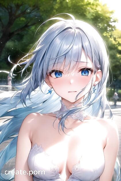 Embarrassed Girl 18+ with Glowing Eyes Feels the Wind in Her Hair During Hentai Bliss