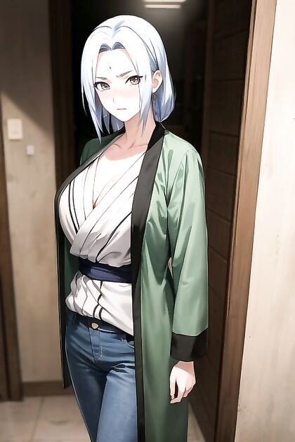 Embarrassed Girl 18+ with Purple Eyes Exploring Pleasure in Hentai Fantasy