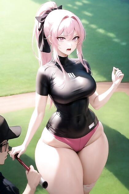 Shocked by Her Pink Eyes and Massive Ass in Hentai AI Picture