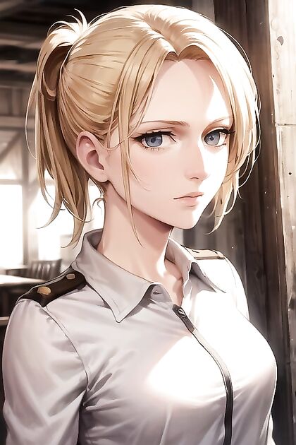 Annie Leonhardt from Attack on Titan in  Waist-Shot Hentai Picture