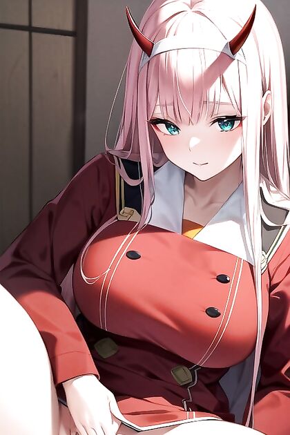 Zero Two from Darling in the Franxx Enjoying Thick Hentai Masturbation Fantasies