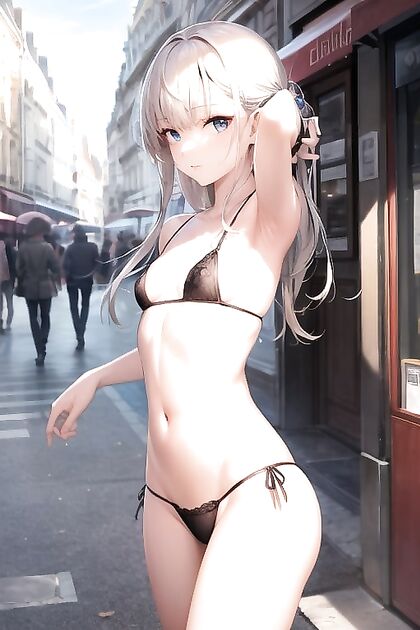 Navel Exposed Side Views in Seductive Hentai Images