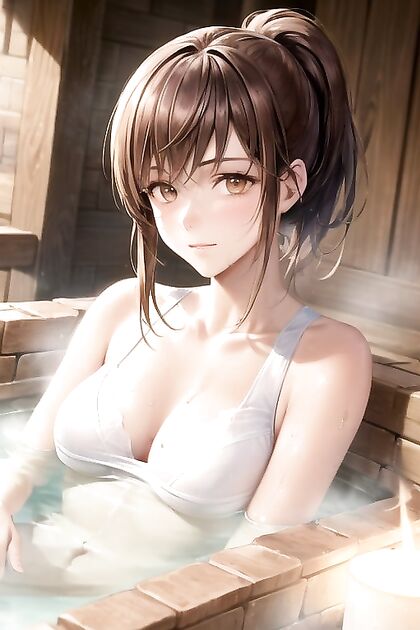 Sasha Braus Soaks in Hot Tub at Noon for Steamy Hentai Pleasure