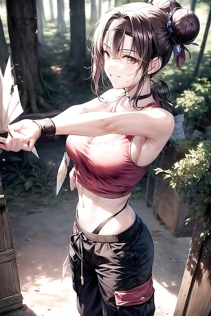 Short-Haired Girl 18+ in Pink Workout Shirt Explodes in Hentai Pleasure