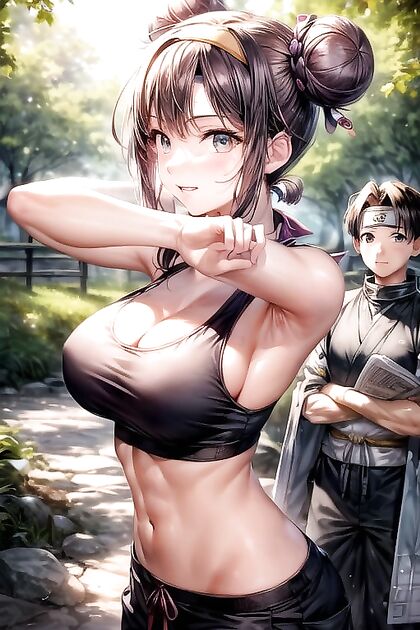 Warm Weather Sensations with Kunai in Hand –  Solo Hentai Picture