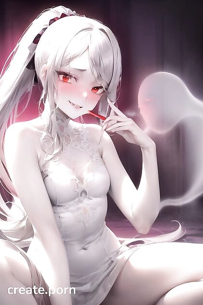 Shalltear Bloodfallen Smiles and Blushes in Ghostly Mischievous Hentai Adventures
