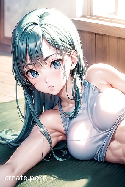 Fit Girl 18+ with Muscular Abs Shows Off Her Rear in Hot Hentai Picture