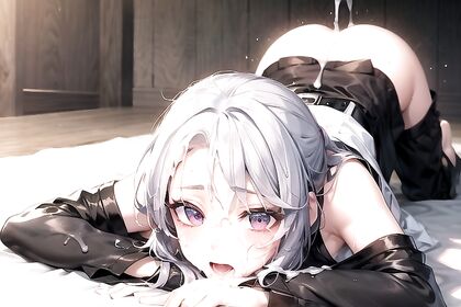 Large-Assed Beauty Gets Pounded Lying Down in  Hentai Picture