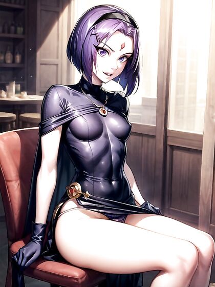 Purple-Haired Beauty Gets Wild in Crowded Hentai Image