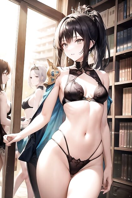 Small Breasts Bounce as She Stands by the Window for Horny Hentai Picture