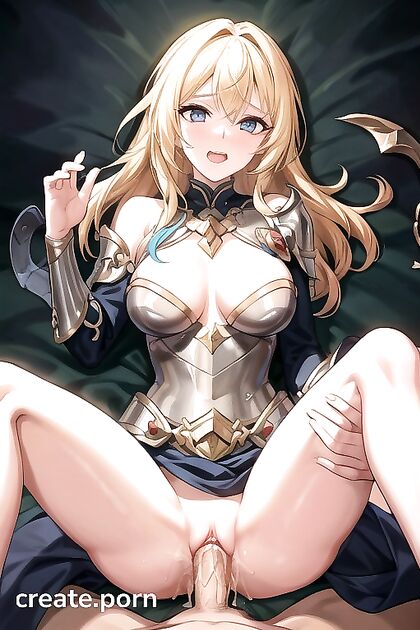 Lux from League of Legends Spreads Her Legs with Large Breasts in Seductive Hentai Image