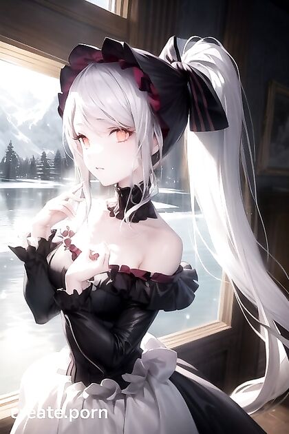 Red-Eyed Beauty Shimmers in Snowy HentaiErotic Fantasy
