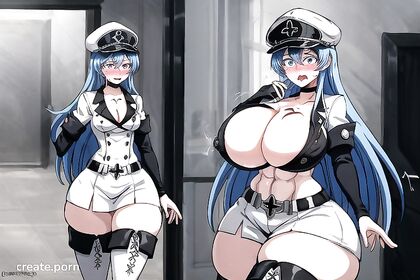 Massive Breast Growth and Giant Booty in Seductive Stocking Hentai Picture