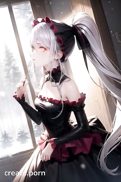 Shalltear Bloodfallen from Overlord Enjoys  Nighttime Forest Hentai Picture