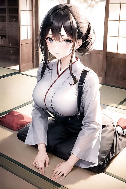 Military Harem Picture Unfolds on Traditional Tatami Mats in Steamy Hentai Images