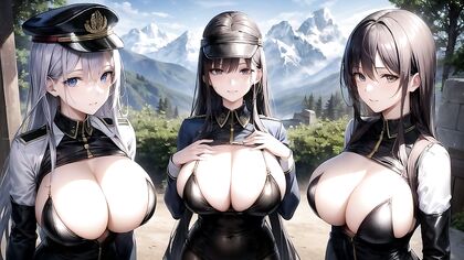 Harem Picture Heats Up Under the Mountain Moon in Steamy Night Hentai