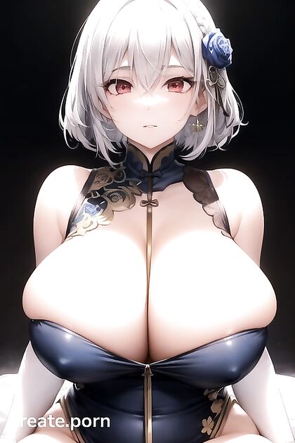 Sirius from Azur Lane in Tight Bodysuit with Massive Breasts Hentai Fun