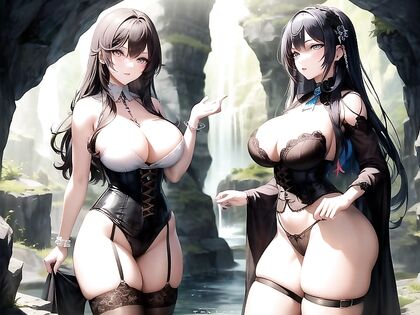 Rounded Breasts and Permed Hair in Cave Hentai Adventure