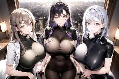 Arms Crossed and Legs Tight in Sultry Short Sleeve Hentai Picture