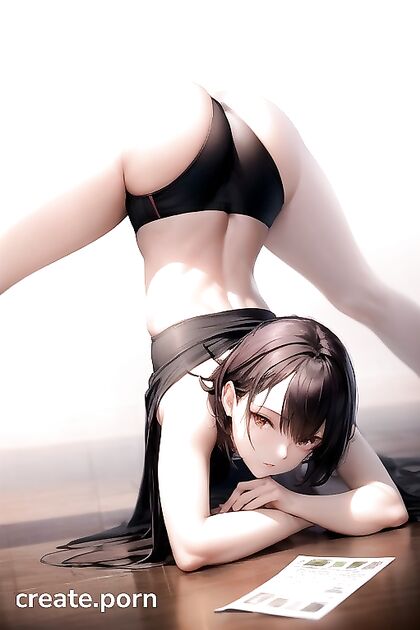Sporty Short-Wearing Babe with Big Ass Bound Hands Enjoying Hentai Pleasure