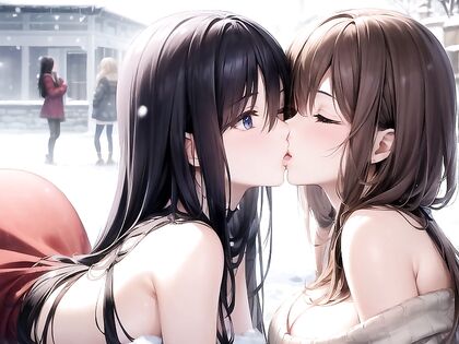 Christmas Night Passion – Two Lovers Enjoy Steamy Black-Haired hentai Fun