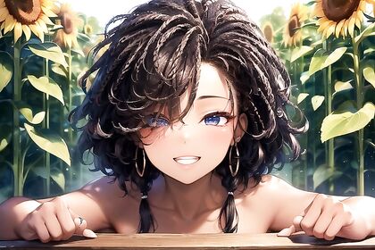 African Beauty in Sunflower Fields Exploring Erotic Afro Hentai Pleasure