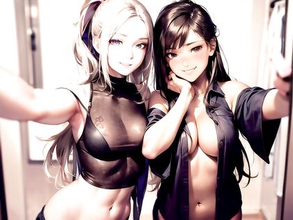 Horny Chick with Ponytail Enjoying Solo Hentai Fun