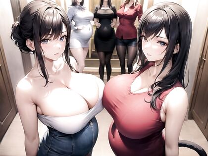 Pregnant Beauty With Rounded Ass in Blouse for Steamy Hentai Picture