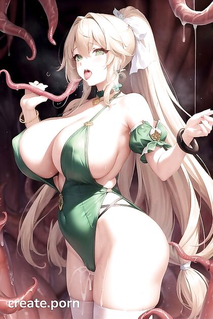 Leafa from Sword Art Online Gets Pounded by Giant Tentacles in Busty Hentai Picture
