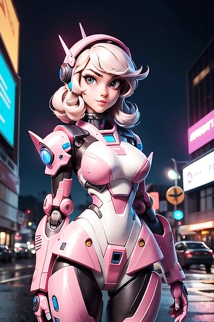 Dynamic Waist Shot of Armored Robot in Steamy Hentai Picture