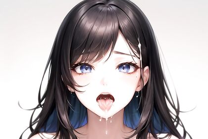Big Breasted Beauty with Raven Hair Enjoying  Hentai Orgasms