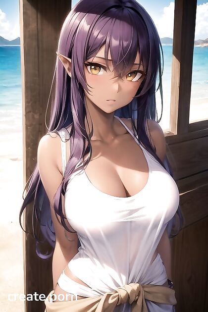 Purple-Haired Demon Girl 18+ Seduces in Mesmerizing hentai Picture