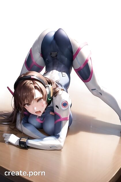 D.va from Overwatch EnjoysMind-Bending Orgasms with Large Breasts in Hentai AI Picture
