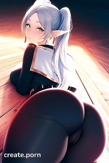 Frieren from Beyond Journey's End in Leggings for  Hentai Pleasure