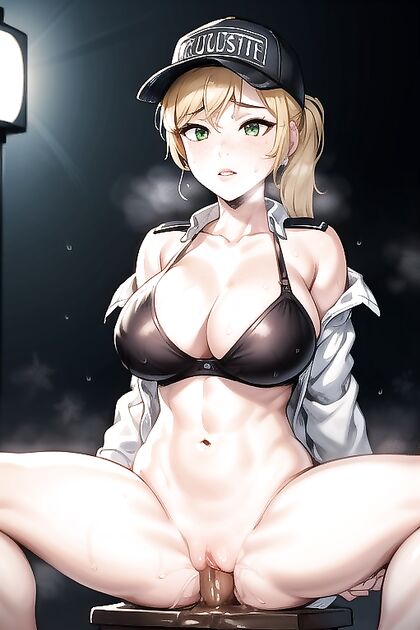 Fit Girl 18+ with Wet Clothes and Bush in Steamy Hentai Picture