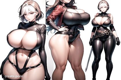 Rogue from X-Men with Massive Breasts in steaming 18+ Hentai Picture
