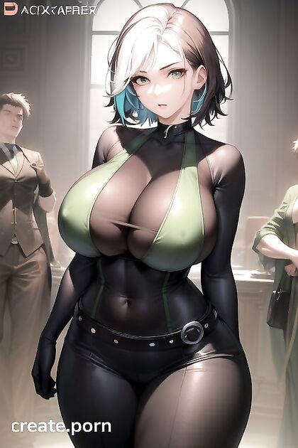 Rogue from X-Men Seduces in Form-Fitting Outfit with Massive Breasts