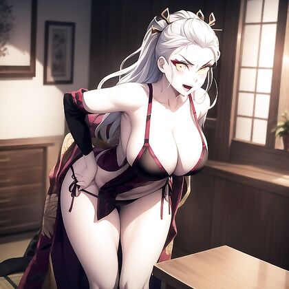 Cute and Fit Chick with Massive Breasts in Seductive Hentai Picture