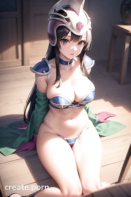 Chichi from Dragon Ball Z Enjoying Soft Pastel Dreams in Full Body Hentai Bliss