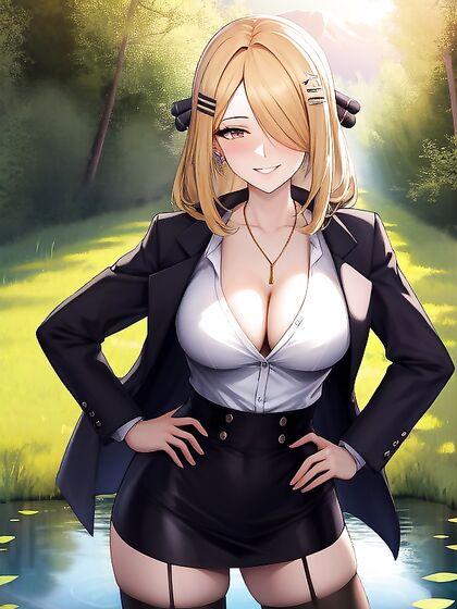 Rounded Ass in Nylon Stockings Glows at Sunset in Steamy Hentai Picture