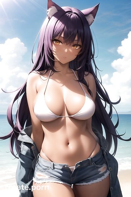 Dark-Skinned Demon Girl 18+ in Jeans Tempts You in Steamy Hentai Images