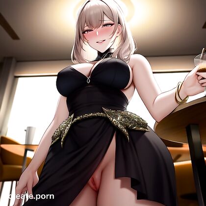 Horny Waitress Gets Fucked from Behind in Nsfw Café Hentai Picture