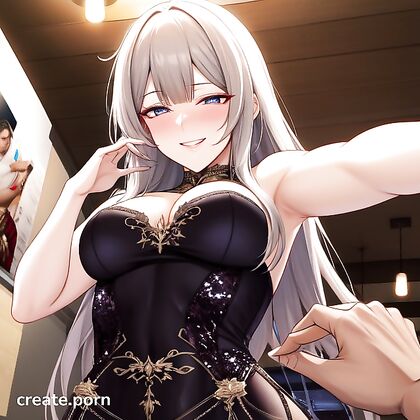 Horny Cafe Worker with Small Breasts EnjoysSTEAMY Hentai Picture