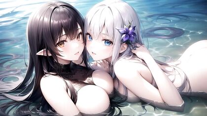 Underwater Embrace – Girl 18+s Hugging ly in Erotic Hentai Images