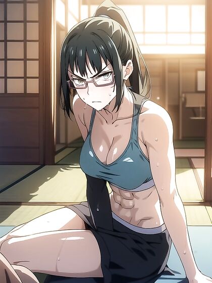 Ponytailed Green-Haired Beauty Unleashes Fury in Wild Hentai Picture