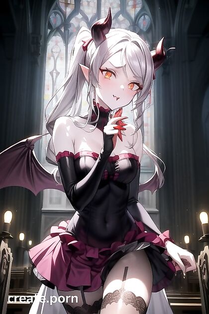 Shalltear Bloodfallen in Overlord Wears Glowing Eyes and Nylon Stockings forSTEAMY Hentai Picture