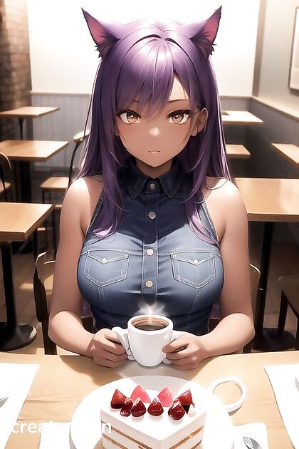 Golden-Eyed Beauty with Big Boobs and Dark Brown Skin in Steamy Hentai Picture