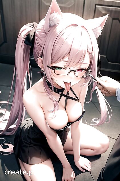 Freckled Girl 18+ with Pigtails Shows Off Her Tongue in Hot Hentai Picture